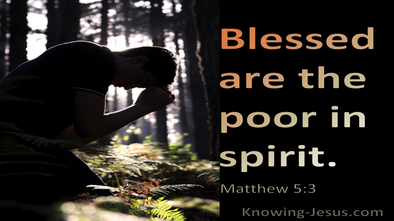 Matthew 5:3 Blessed Are The Poor In Spirit (black) (utmost)08:21